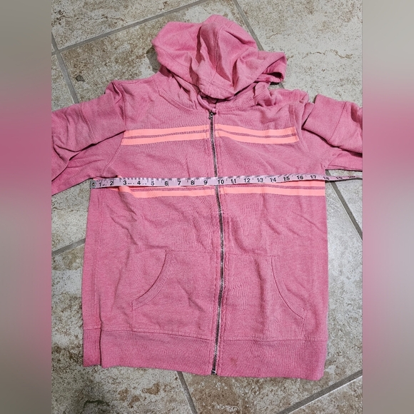 Victoria’s Secret Angel Small Pink Zip Hoodie Striped Vintage Preppy Cozy Classi - Picture 6 of 7